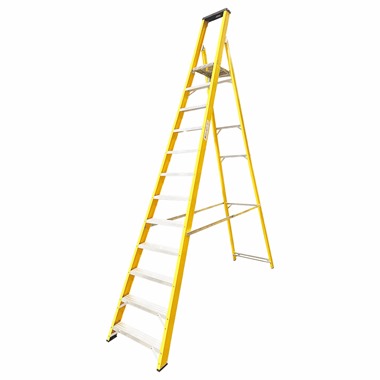 Super-Trade Glass Fibre Platform Step Ladder