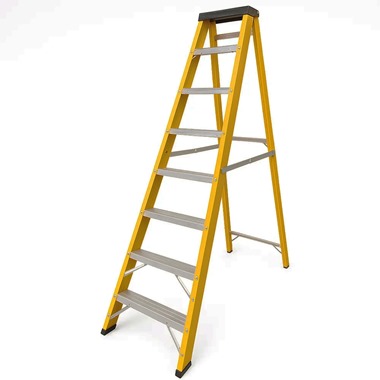 Super-Trade Glass Fibre Swingback Step Ladders