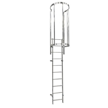 Fixed Vertical Ladder with Safety Cage & Walkthrough