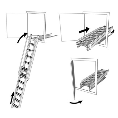 Deluxe Aluminium Sliding Vertical Loft Ladder (VCL)