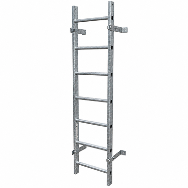 Galvanised Steel Fixed Vertical Access Ladder