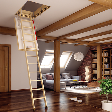 FAKRO LWT Energy Efficient Wooden Loft Ladder