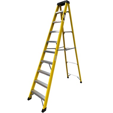 Lightweight GRP Swingback Step Ladders