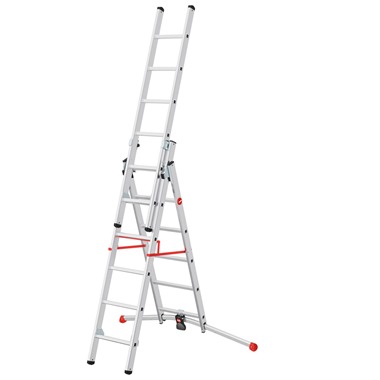 Hailo Combination Ladders with Adjustable Pedal