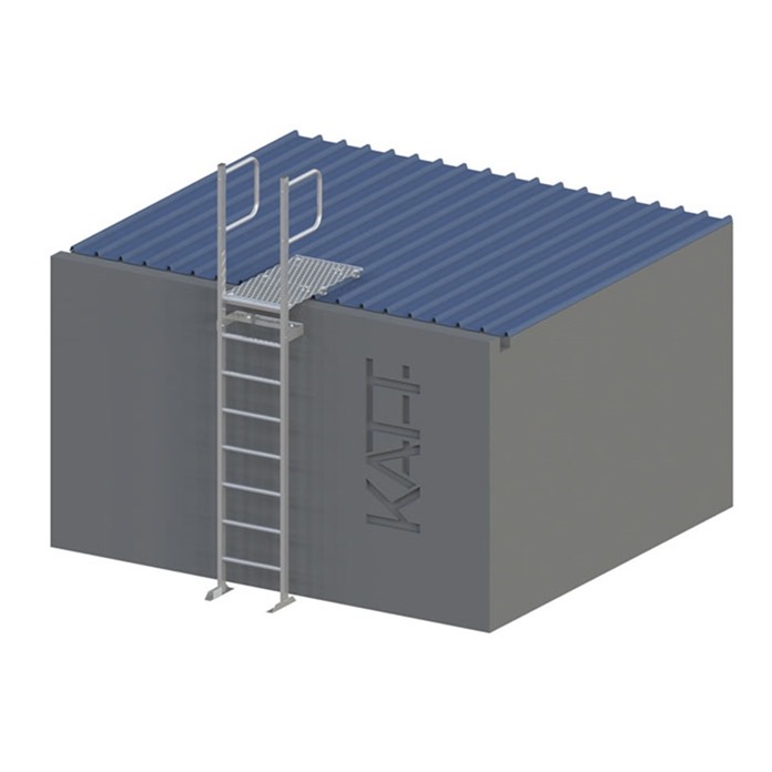 Vertical ladders with standard landing