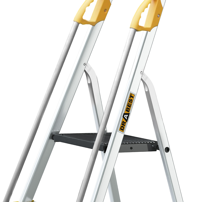 PRO Series Aluminium Platform Step Ladder with Handrails