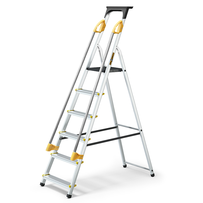 PRO Series Aluminium Platform Step Ladder with Handrails