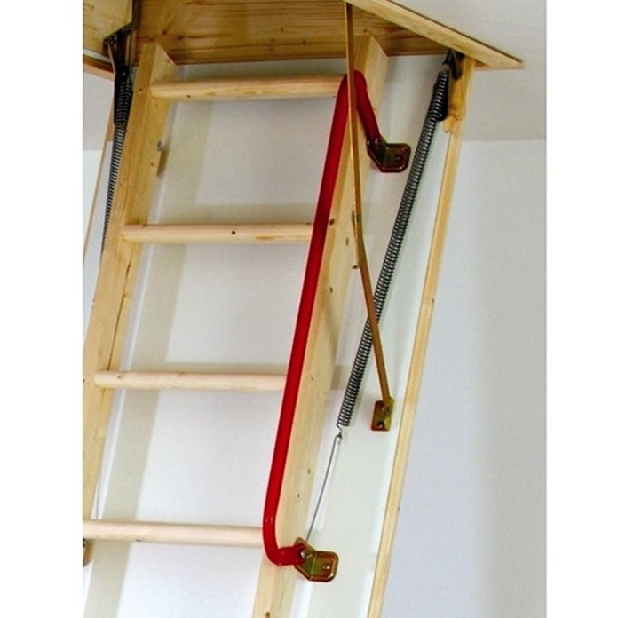 Red Metal Handrail for Dolle Loft Ladders