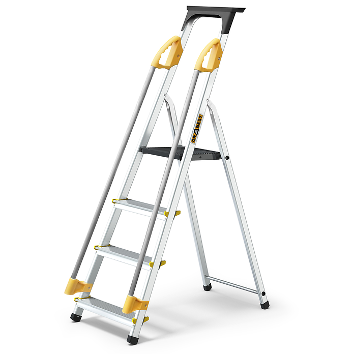 PRO Series Aluminium Platform Step Ladder with Handrails