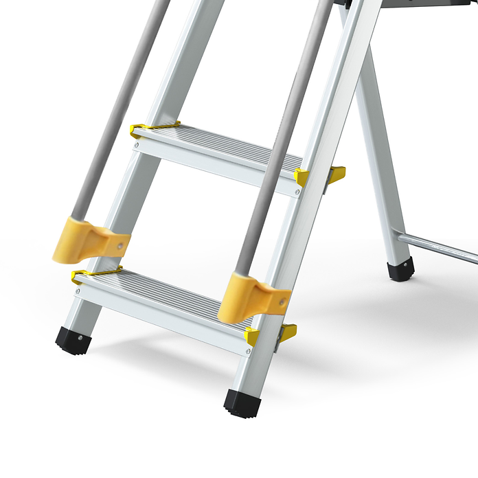 PRO Series Aluminium Platform Step Ladder with Handrails