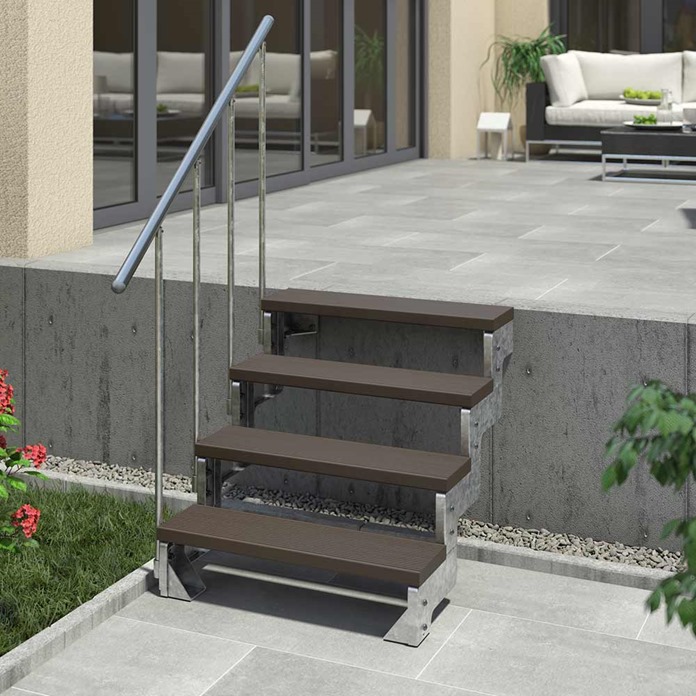 Trimax Gardentop Staircase with Handrail - Dark Brown