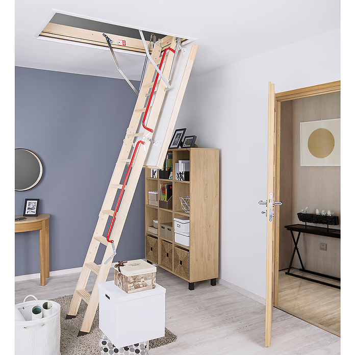 FAKRO LWL Extra Wooden Loft Ladder - Assisted Opening