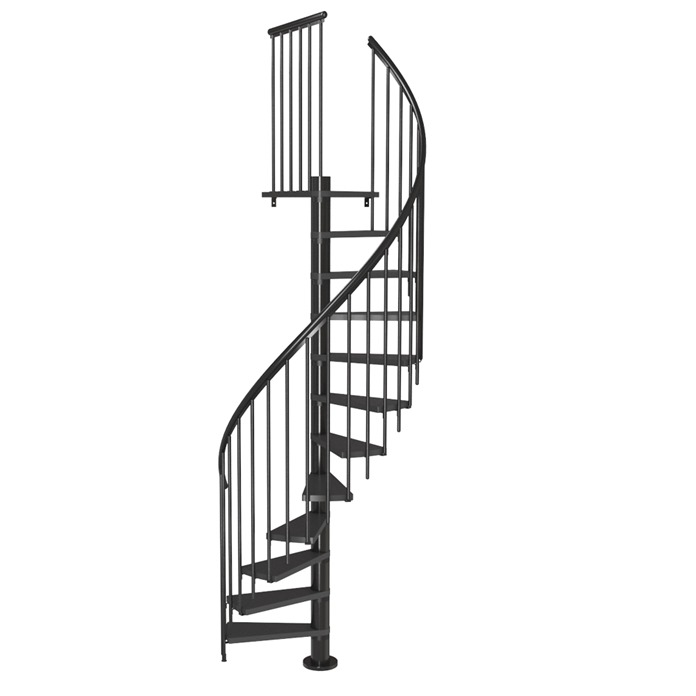 Calgary Anthracite Spiral Staircase 