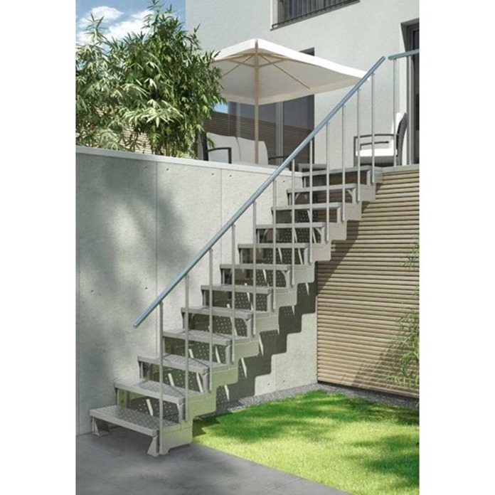 Gardentop Metal Outdoor Staircase with Perforated Treads