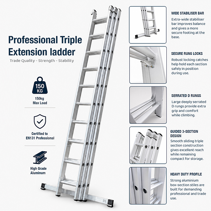 Lyte Professional Triple Extension Ladder