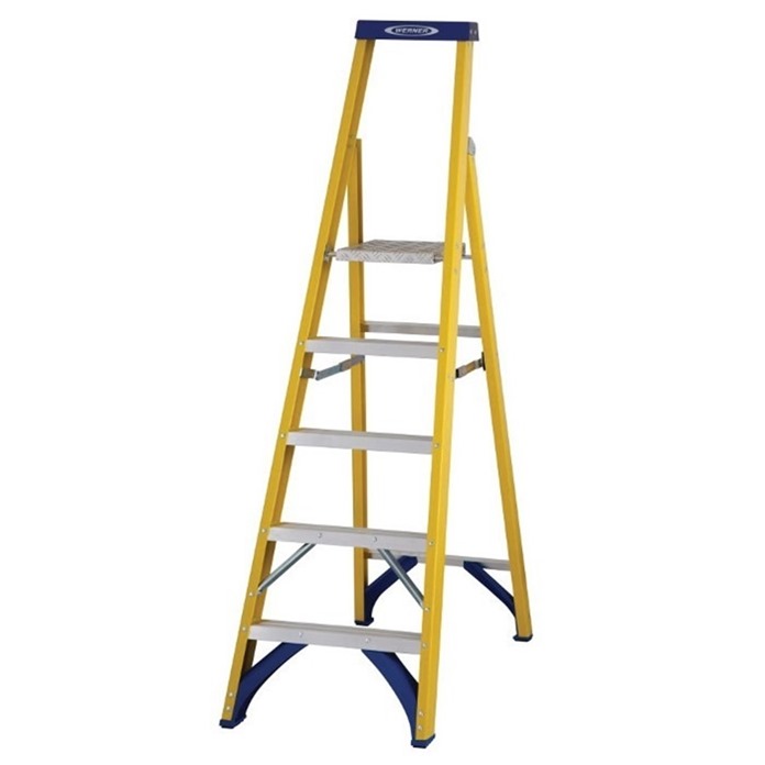 Werner 717 Fibreglass Platform Step Ladders