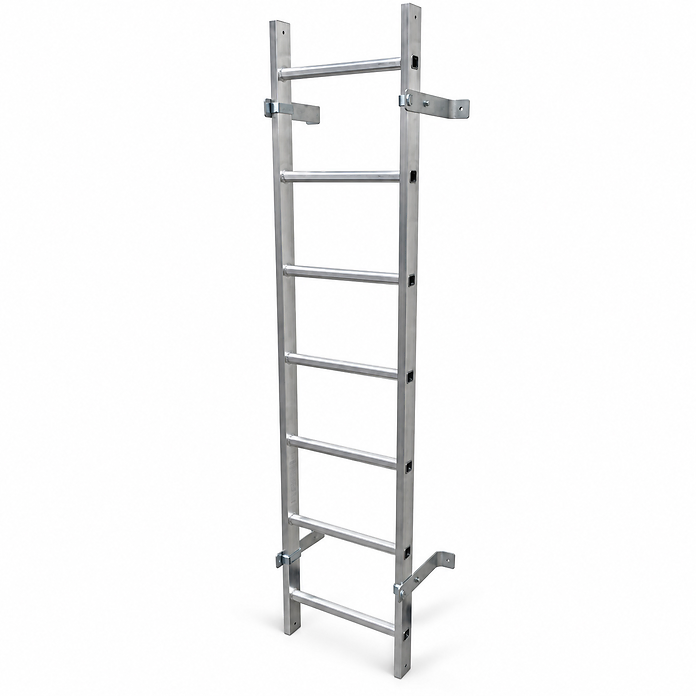 Fixed Vertical Roof Access Ladder - Aluminium
