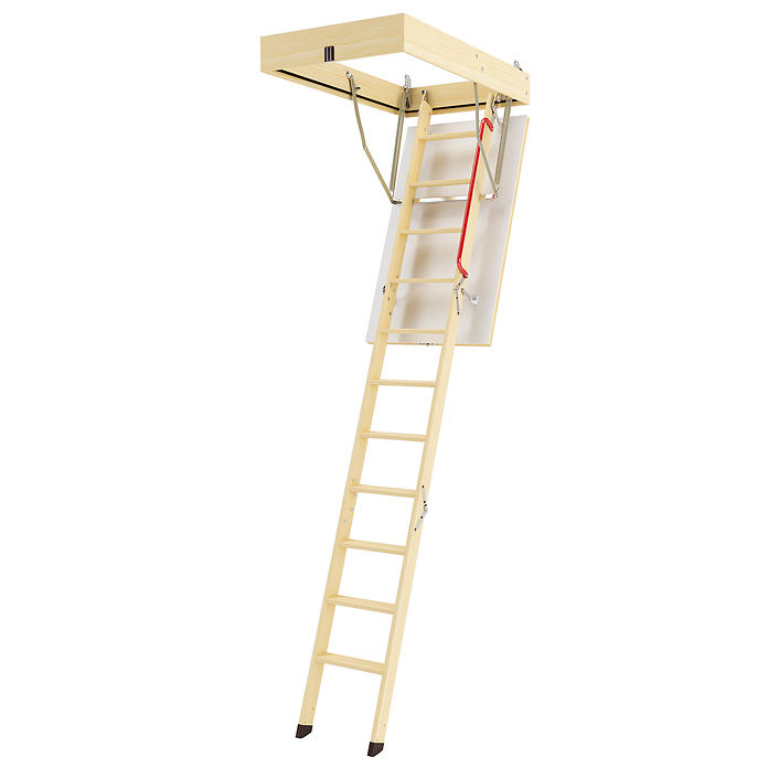 3 Section Folding Wooden Loft Ladder (LWK Komfort)