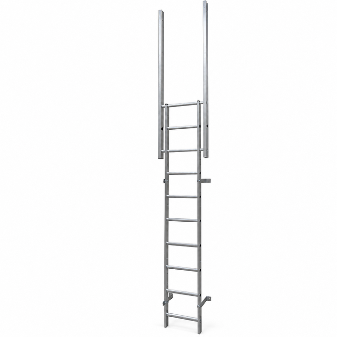 Fixed Vertical Roof Access Ladder + Walkthrough (Aluminium)