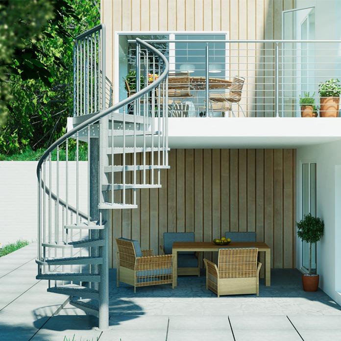 Toronto Outdoor Spiral Staircase