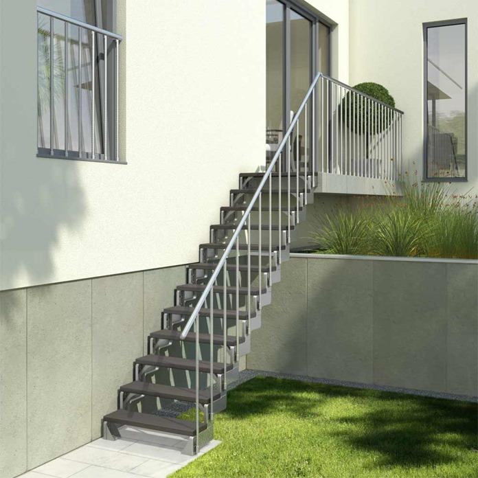 Trimax Gardentop Staircase with Handrail - Dark Brown