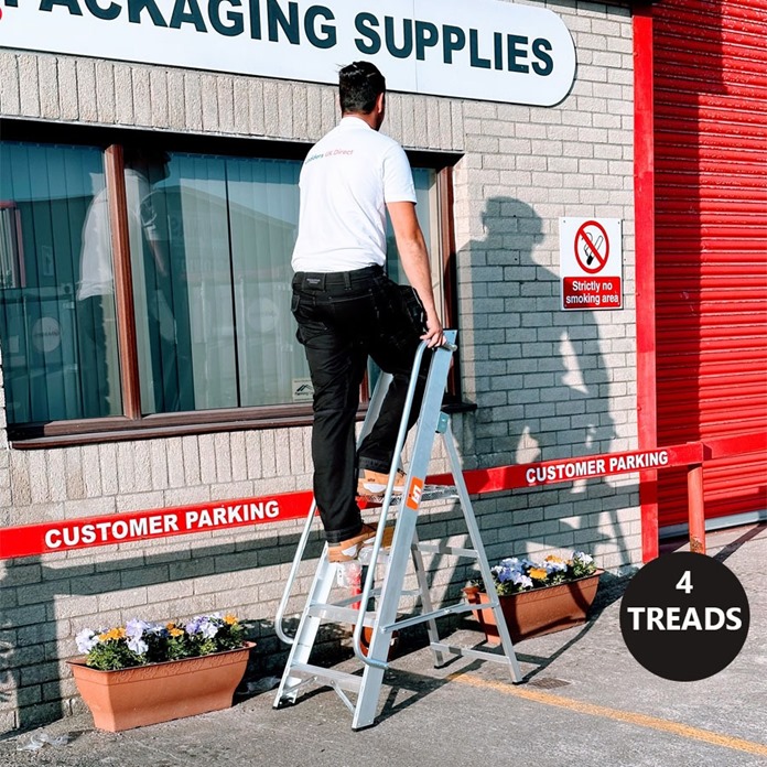 Professional Platform Step Ladders with Handrails