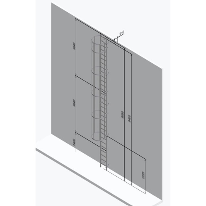 Fixed Vertical Ladder - Hatch Access Ladder