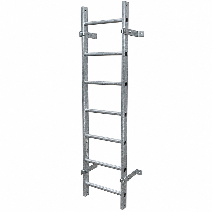 Galvanised Steel Fixed Vertical Access Ladder