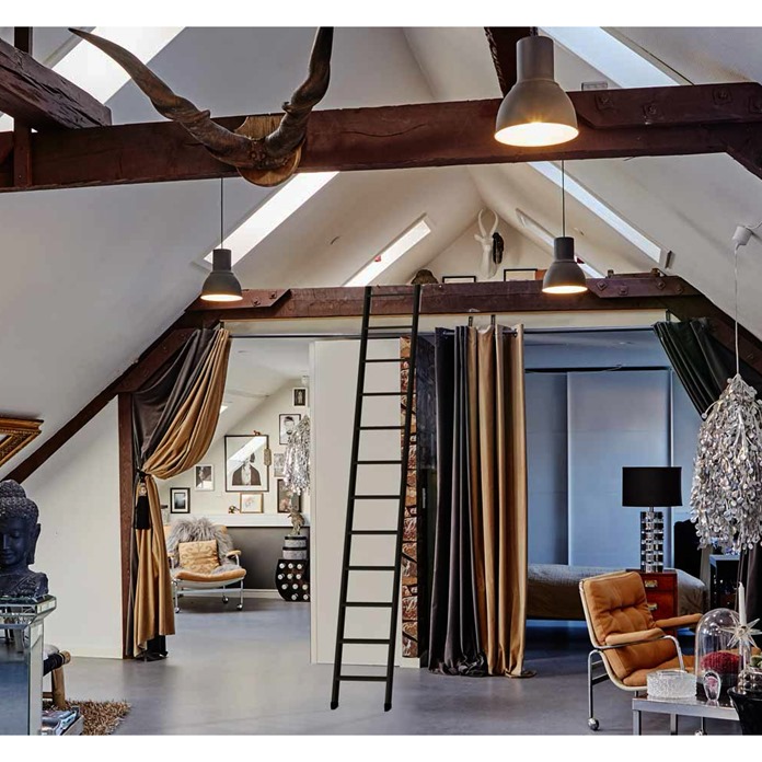 Mezzanine Ladder Black