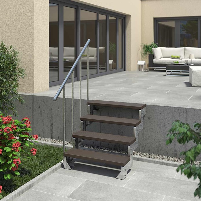 Trimax Gardentop Staircase with Handrail - Dark Brown