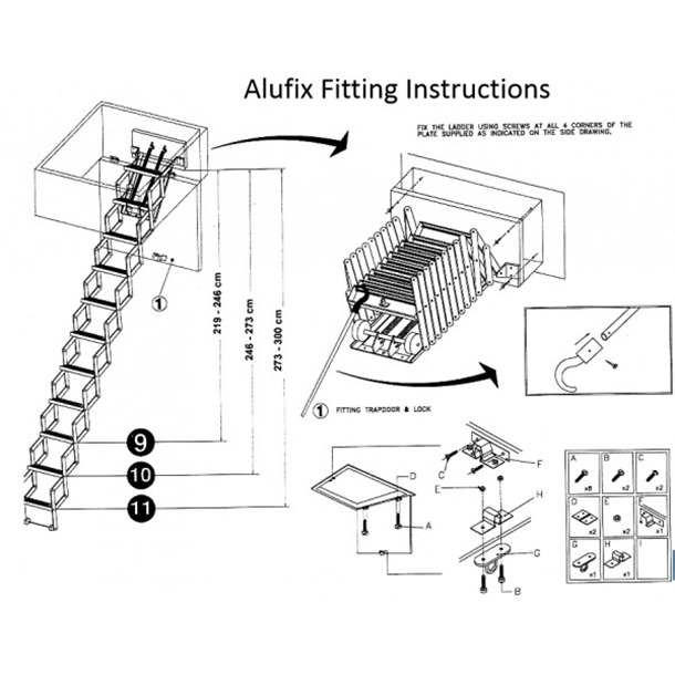 Dolle Allufix Concertina Loft Ladder