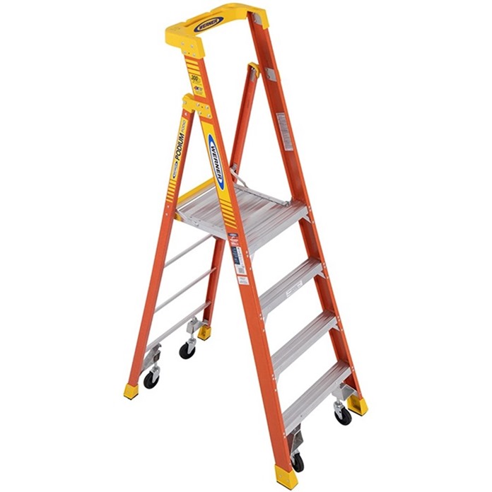 720 Series GRP Platform Step Ladder with Casters