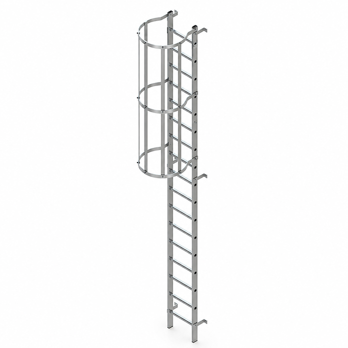 Fixed Vertical Ladder with Safety Cage