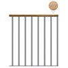 Classic Landing Banister - Pearl Grey: 1m Extension Kit - Oak Oiled