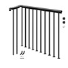 Classic Landing banister for spiral Staircases: Black - 1m Starter Kit
