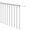 Classic Landing banister for spiral Staircases: Pearl Grey - 1m Extension Kit