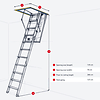 DOLLE REI 60 Fire Resistant Loft Ladder 1200 x 700mm