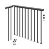 Classic Landing banister for spiral Staircases: White - 1m Starter Kit