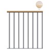Classic Landing Banister - Pearl Grey: 1m Extension Kit - Beech Varnished