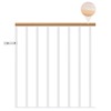 Classic Landing Banister - White: 1m Starter Kit - Beech Varnished