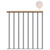 Classic Landing Banister - Pearl Grey: 1m Extension Kit - Oak White Oiled