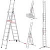 Hailo Combination Ladders with Adjustable Pedal