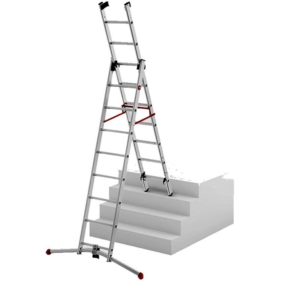 Hailo ProfiLOT Pedal Adjustment Combination Extension Ladders 