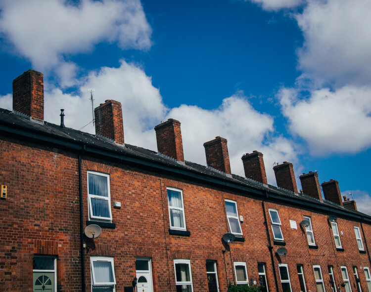 two-storey brick houses