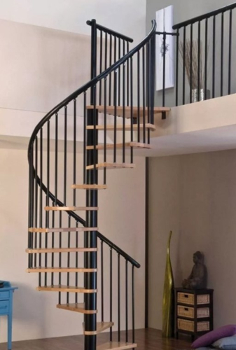 kappa spiral staircase with black rail