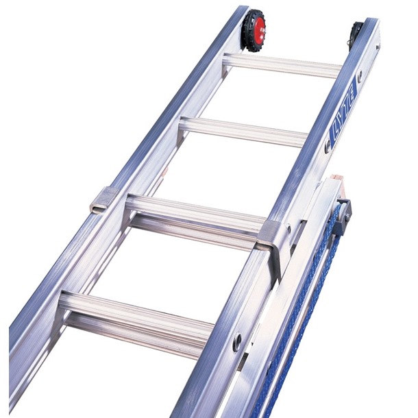 triple section rope operated ladder