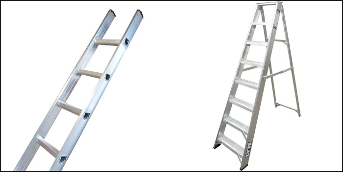 A ladder and a step ladder
