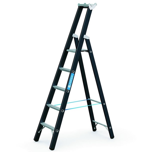 Aluminium Step Ladder EN131 Folding Platform Steps Grab Rail Youngman Stepladder 