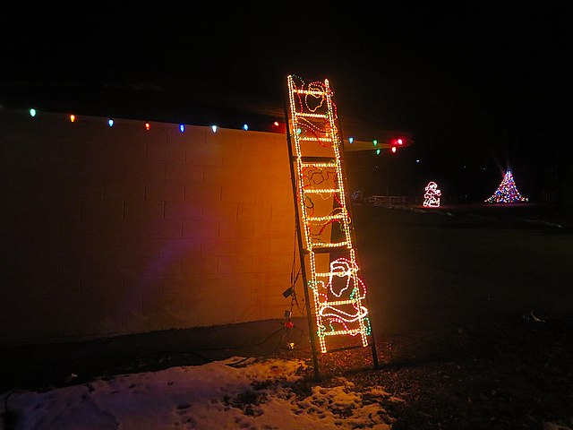 festive ladder decor
