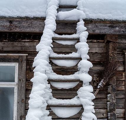 ladder safety in winter